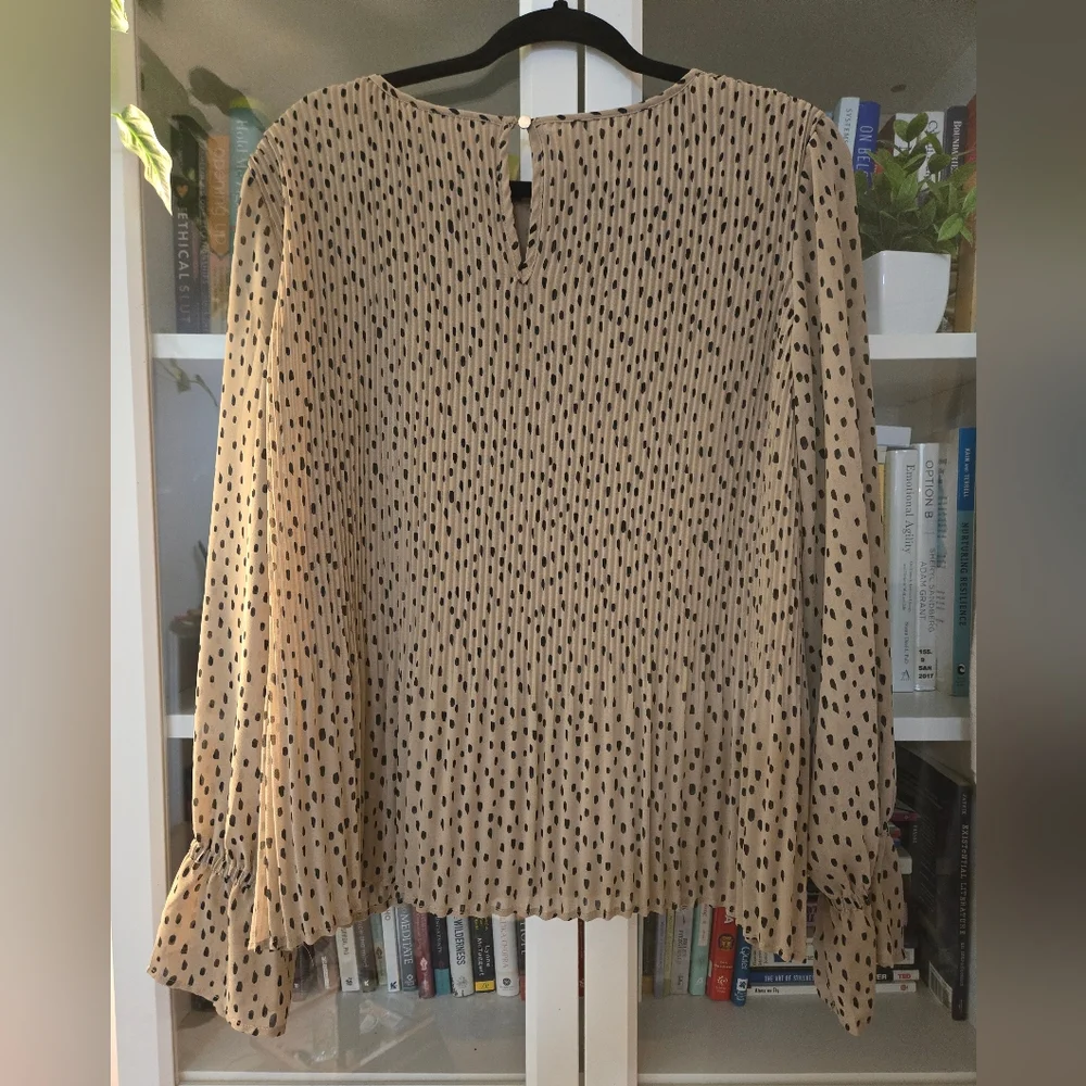 Polka Dot Long-Sleeve Pleated Blouse by InWear Copenhagen - Picture 13 of 13